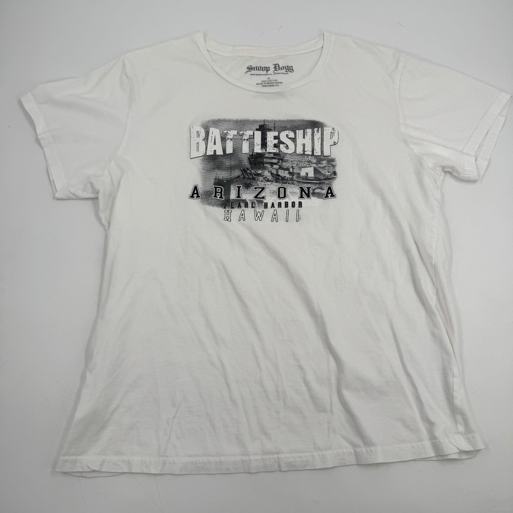 Snoop Dogg Battleship Arizona Hawaii Graphic T-Shirt Mens XL Cotton